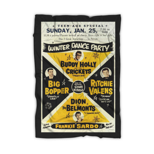 Buddy Holly Winter Dance Party Big Bopper Blanket
