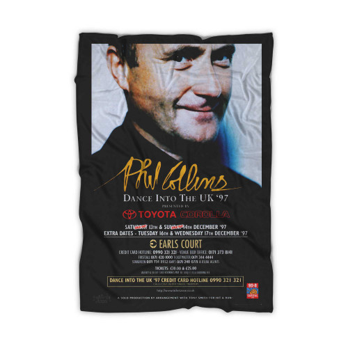 Gig Flyer Earls Court Phil Collins Dance Into The Light Tour Blanket