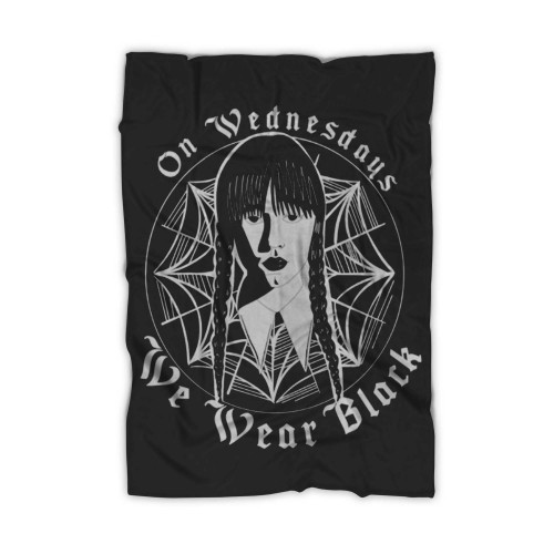 Goth Wednesday Addams Blanket