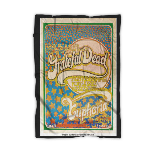 Grateful Dead Euphoria Concert And Postcard Group Blanket