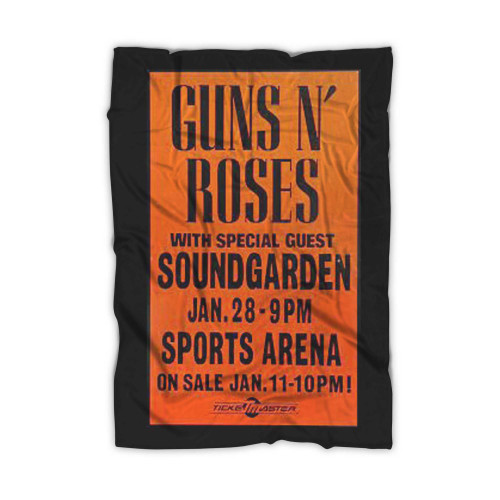 Guns N' Roses And Soundgarden 1992 Boxing Style Concert Blanket
