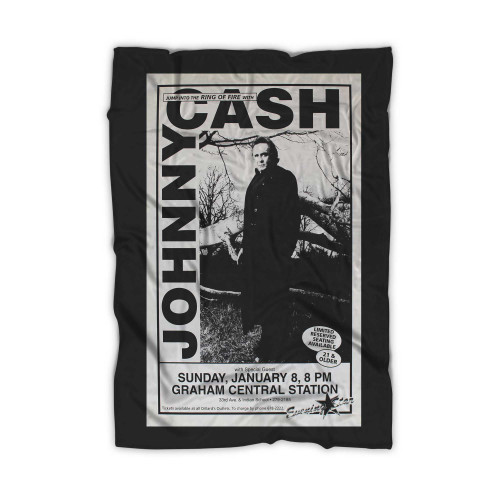 Johnny Cash Vintage January Blanket