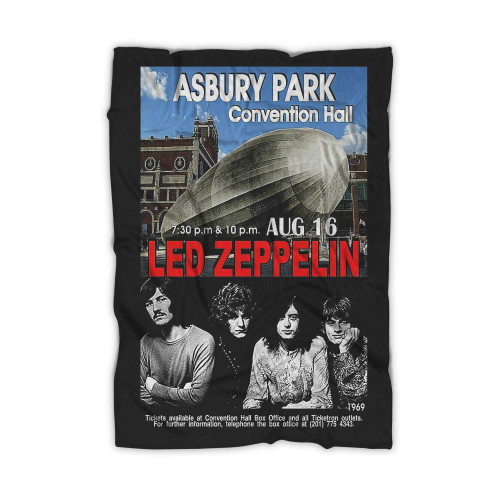 Led Zeppelin 1969 Convention Hall Asbury Park Nj Concert Blanket