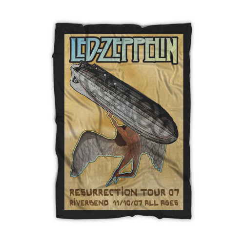 Led Zeppelin Resurrection Tour Graphic Music Rock Concert Blanket
