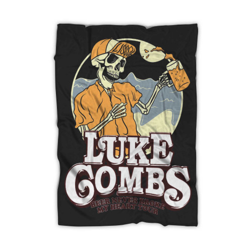 Luke Comb Beer Never Broke My Heart Tour Blanket