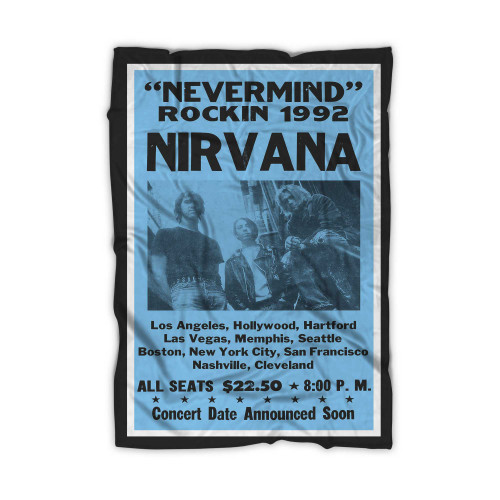 Nirvana Nevermind Rockin 1992 Tour Blanket