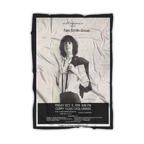 Patti Smith 1978 Signed & Inscribed Concert Blanket