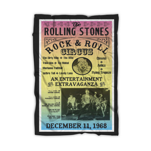 Per Diem Printing Rolling Stones Rock And Roll Circus Blanket