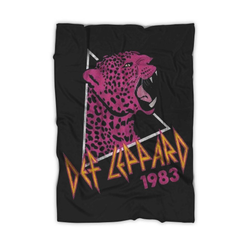 Pink Leopard 1983 Def Leppard Blanket