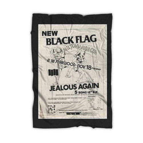Punk Rock Concert Flyers Featuring Black Flag Blanket