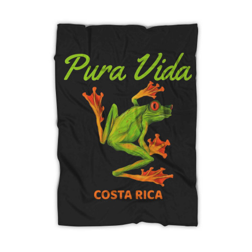 Pura Vida Frog Costa Rica Beach Vibes Blanket