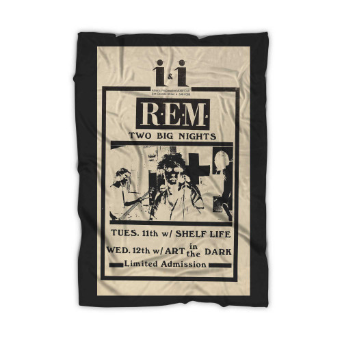 R E M 1983 I And I Club Athens Ga Concert Blanket