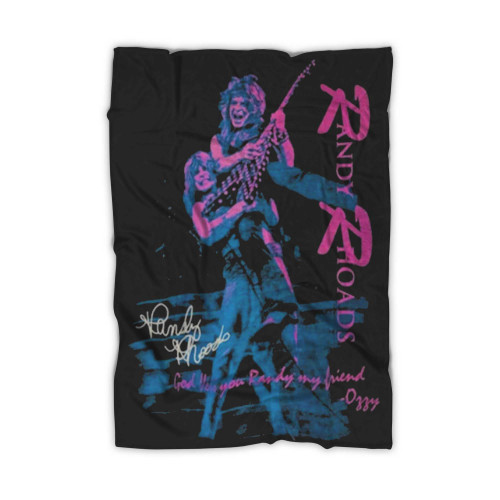 Randy Rhoads And Ozzy Osbourne Tribute Signed Blanket