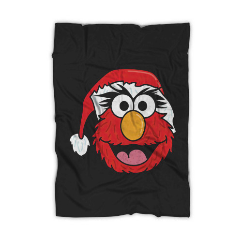 Red Muppet Wearing Santa Hat The Muppet Christmas Carol Vintage Blanket