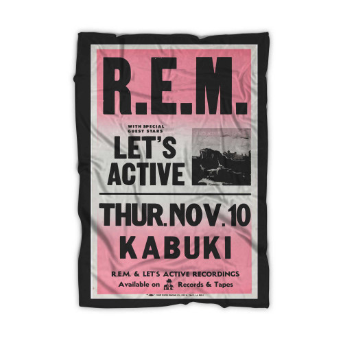 Rem And Let's Active 1983 San Francisco Ca Cardboard Concert Blanket