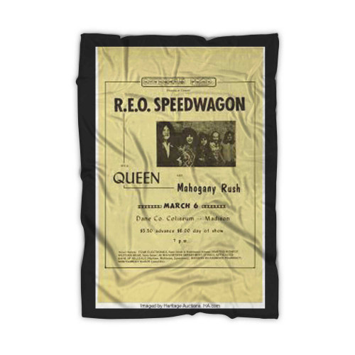 Reo Speedwagon 1975 Madison Wisconsin Concert Blanket