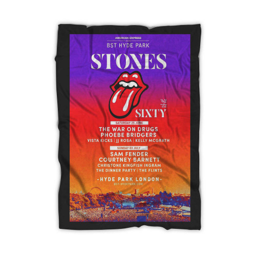 Rolling Stones Sixty Tour Hyde Park London 2022 Blanket