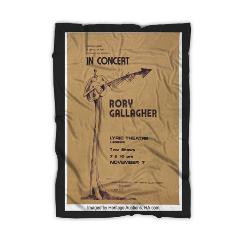 Rory Gallagher 1974 Lyric Theater Concert Blanket