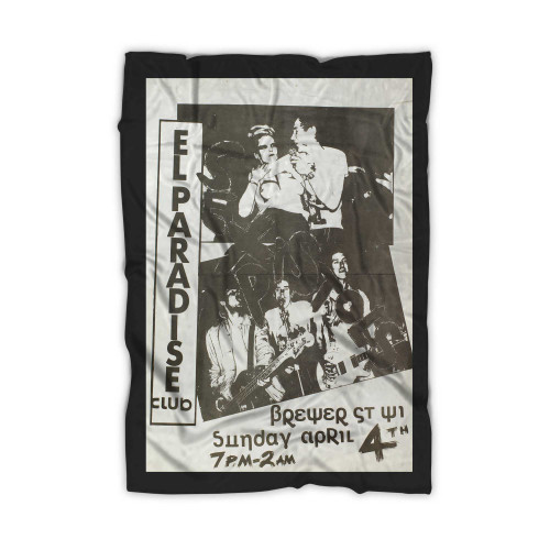 Sex Pistols A Concert Flyer For El Paradise Club 1976 Blanket