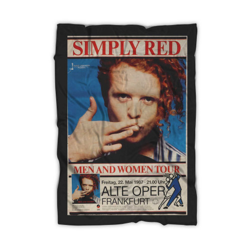 Simply Red 1987 Men & Women Tour Frankfurt Germany Concert Blanket