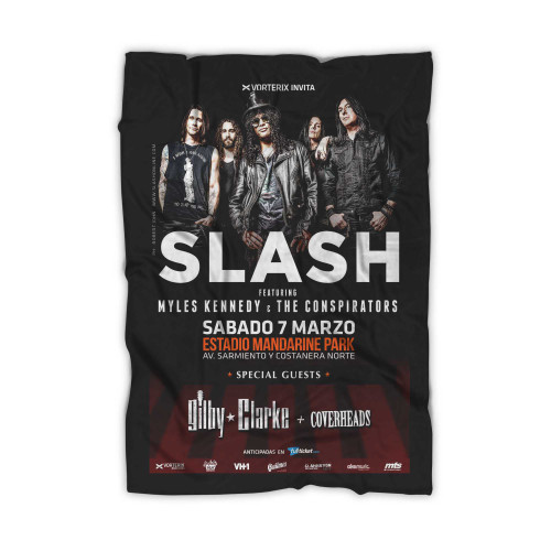 Slash Myles Kennedy The Conspirators 2015 Buenos Aires Concert Tour Blanket