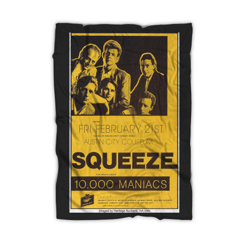 Squeeze And 10000 Maniacs At Austin City Coliseum 1988 Blanket