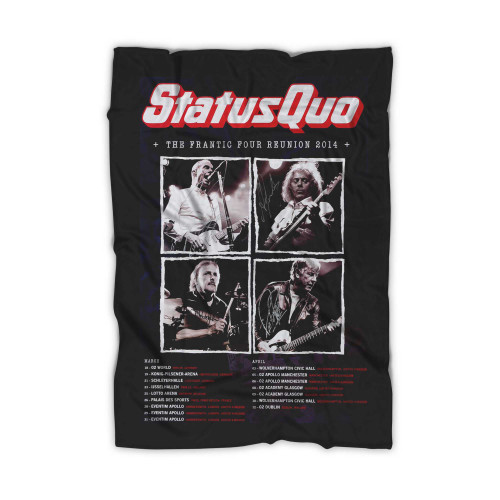 Status Quo The Frantic Four Reunion 2014 Signed Blanket