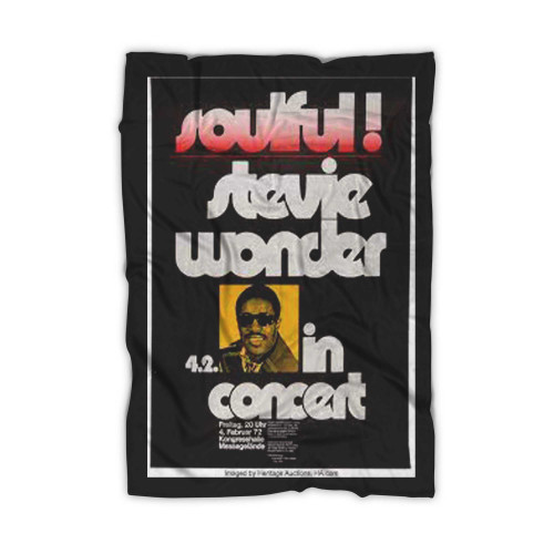 Stevie Wonder 1972 Frankfurt Germany Soulful Concert Blanket