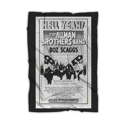 The Allman Brothers Band 1973 Hell Yeah Vancouver B C Concert Blanket