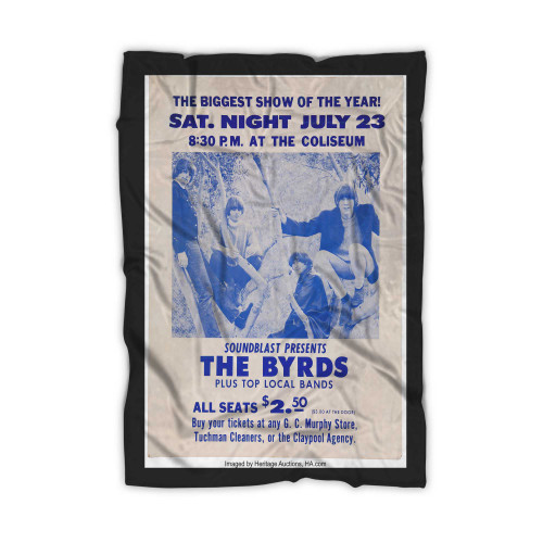 The Byrds 1966 Indianapolis In Cardboard Concert Blanket