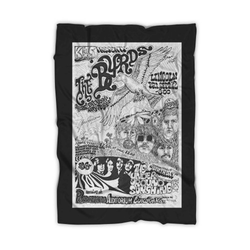 The Byrds Signed 1969 Concert Blanket