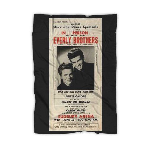 The Everly Brothers 1958 Concert Handbill ' Blanket