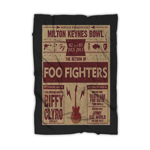 The Foo Fighters Milton Keynes Bowl Repro Tour Blanket