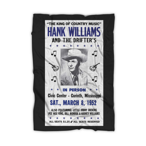 The King Of Country Music Hank Williams And The Drifters Blanket