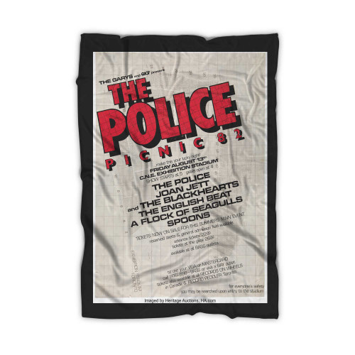 The Police Joan Jett English Beat 1982 Toronto Canada Concert Blanket