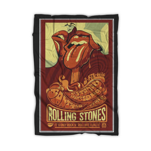 The Rolling Stones 2016 Santiago Chili Tour Blanket