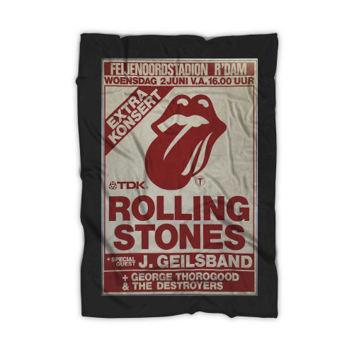 The Rolling Stones A 1982 Dutch Concert Blanket The Rolling Stones A 1982 Dutch Concert Blanket