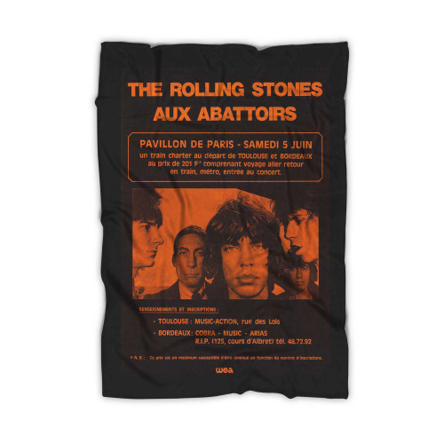 The Rolling Stones Original Vintage Concert Blanket The Rolling Stones Original Vintage Concert Blanket