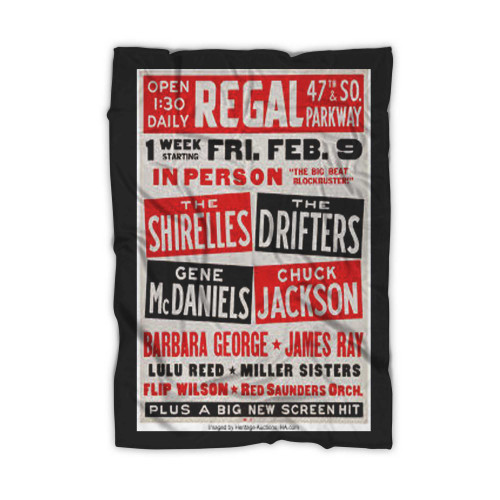 The Shirelles And The Drifters 1962 Regal Theater Chicago Jumbo Blanket