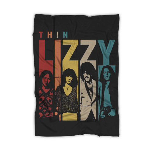 Thin Lizzy Band Retro Vintage Blanket