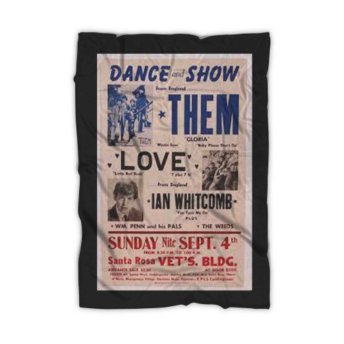 Van Morrison And Love 1966 Bay Area Boxing Style Concert Blanket