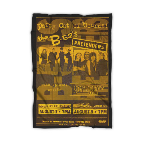 Vintage Collectibles Concert Ticketstbus Handbills Blanket