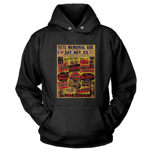 1965 Stevie Wonder 4 Tops Temptations Concert Hoodie