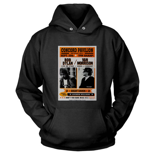 Bob Dylan Van Morrison Concord Pavilion Concert Hoodie