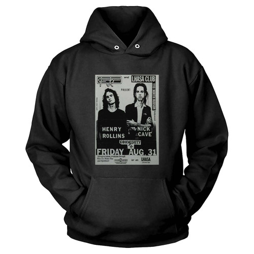 Henry Rollins & Nick Cave Kommunity Fk Lhasa Club Hollywood Punk Concert Hoodie