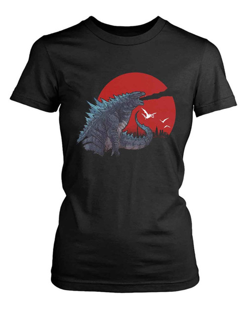 Godzilla Art Monster Women's T-Shirt Tee