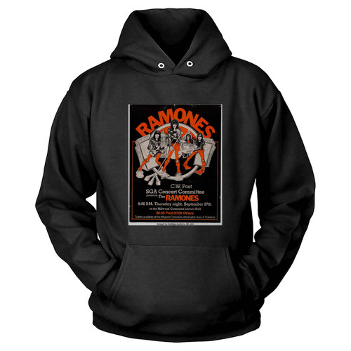 Ramones 1978 C W Post Brookville New York Concert Hoodie
