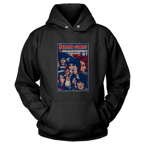 Rolling Stones 1981 Pontiac Michigan Concert Hoodie