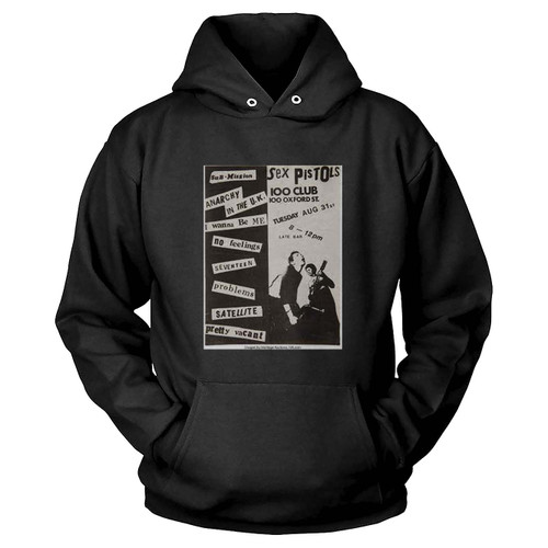 Sex Pistols 100 Club Concert Handbill Hoodie