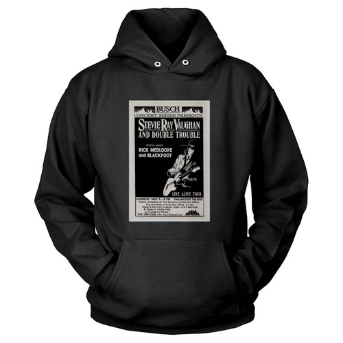 Stevie Ray Vaughan And Double Trouble Live Alive Tour Original Concert Hoodie